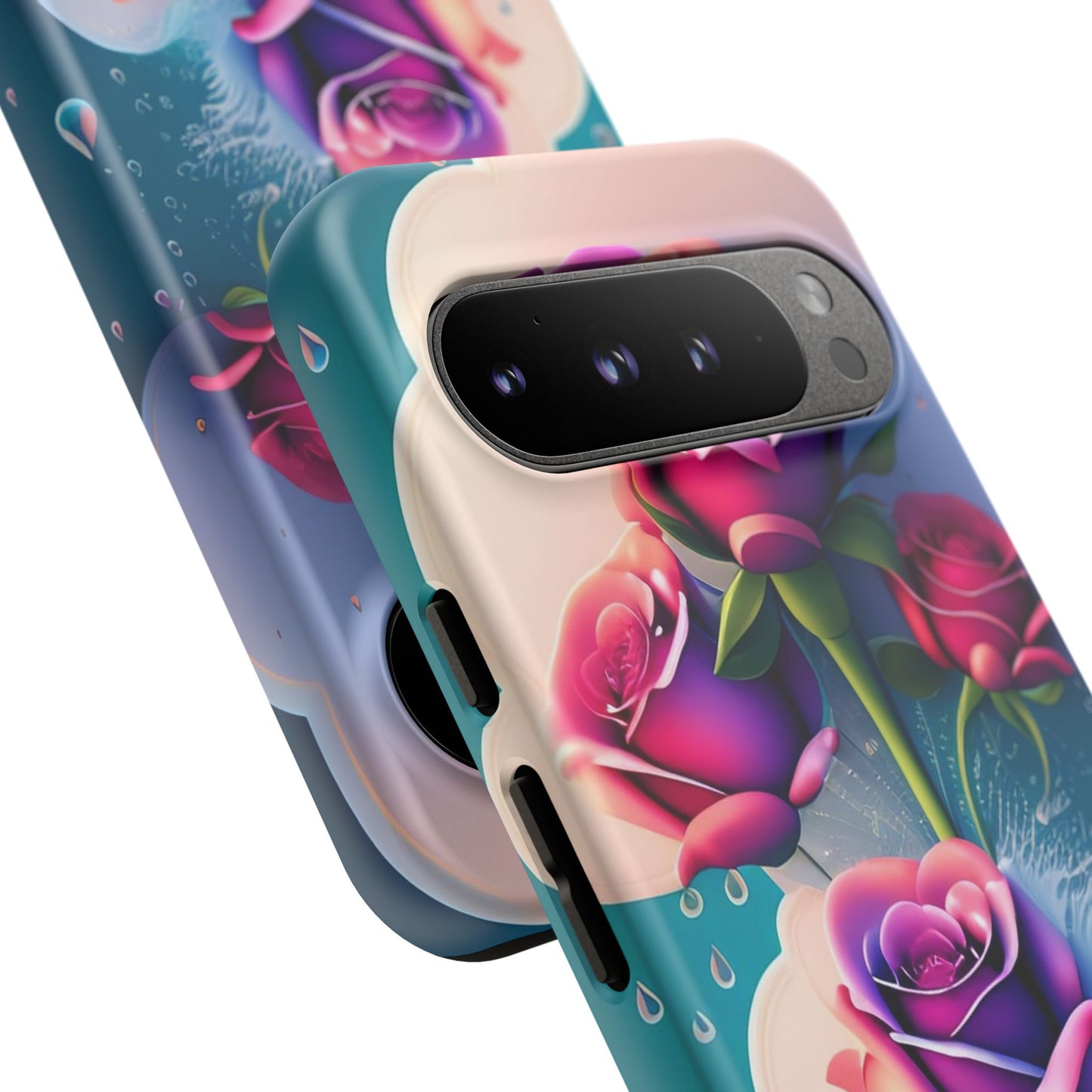 Floral Dream Tough Phone Case — Rose Bouquet Clouds Design