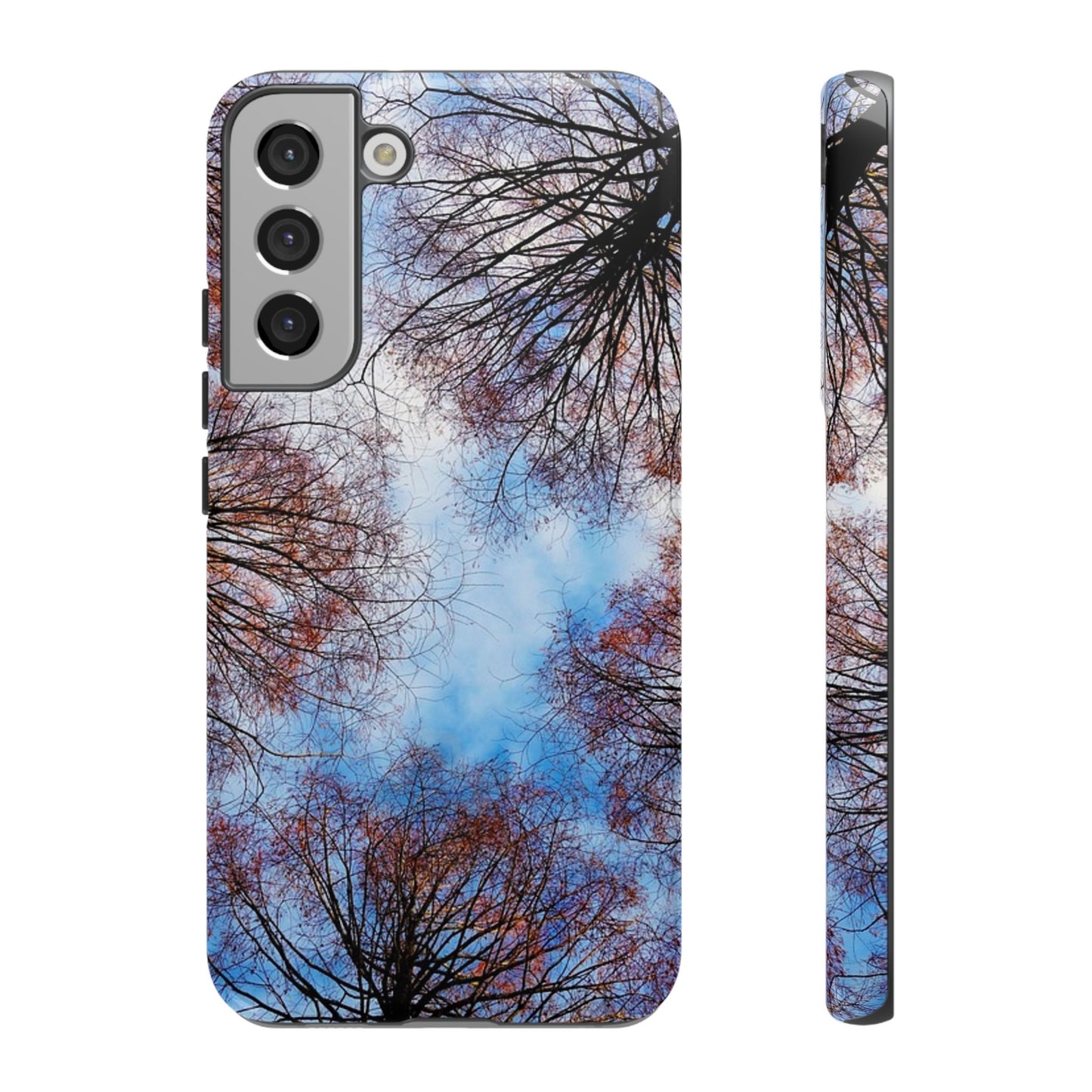 Skyward Trees Phone Case — Nature Forest Canopy Protective Tough Case