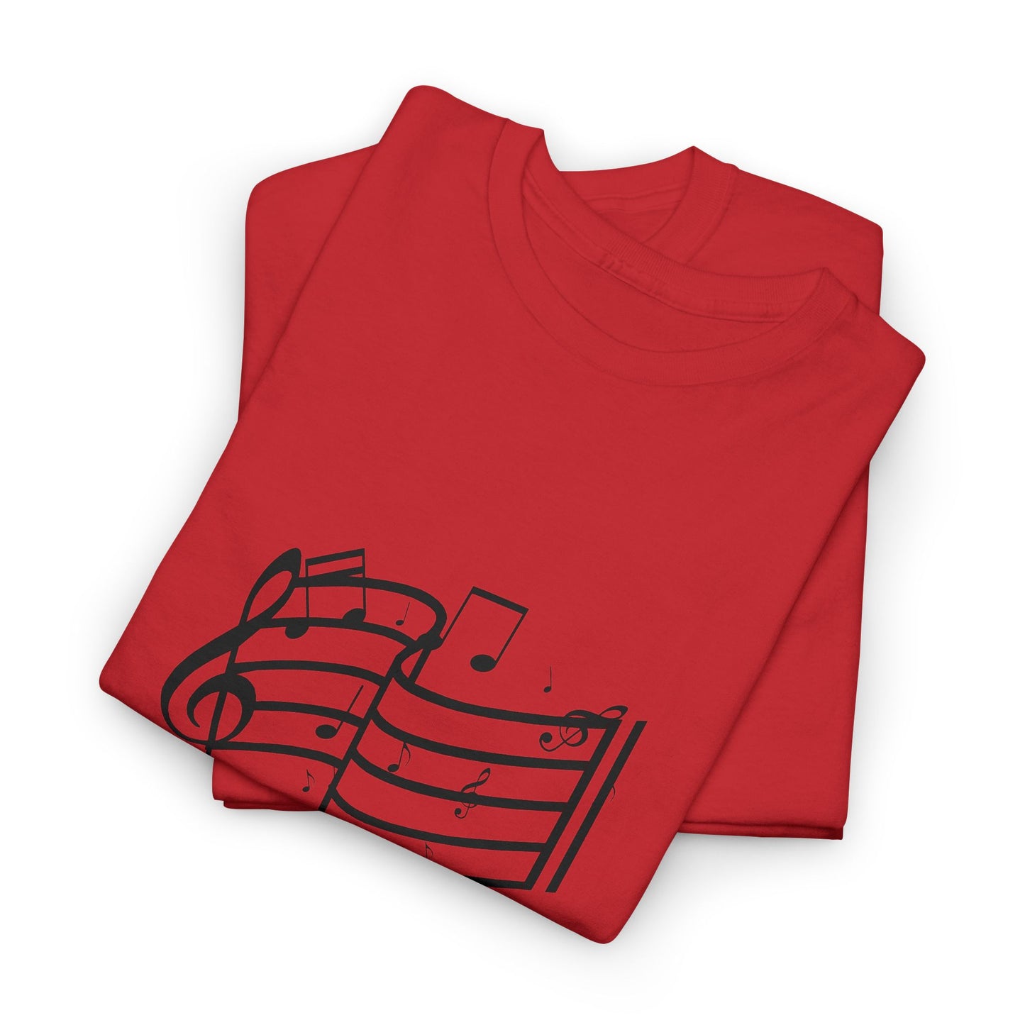 Music Notes T‑Shirt — Minimalist Sheet Music Tee for Musicians & Music Lovers