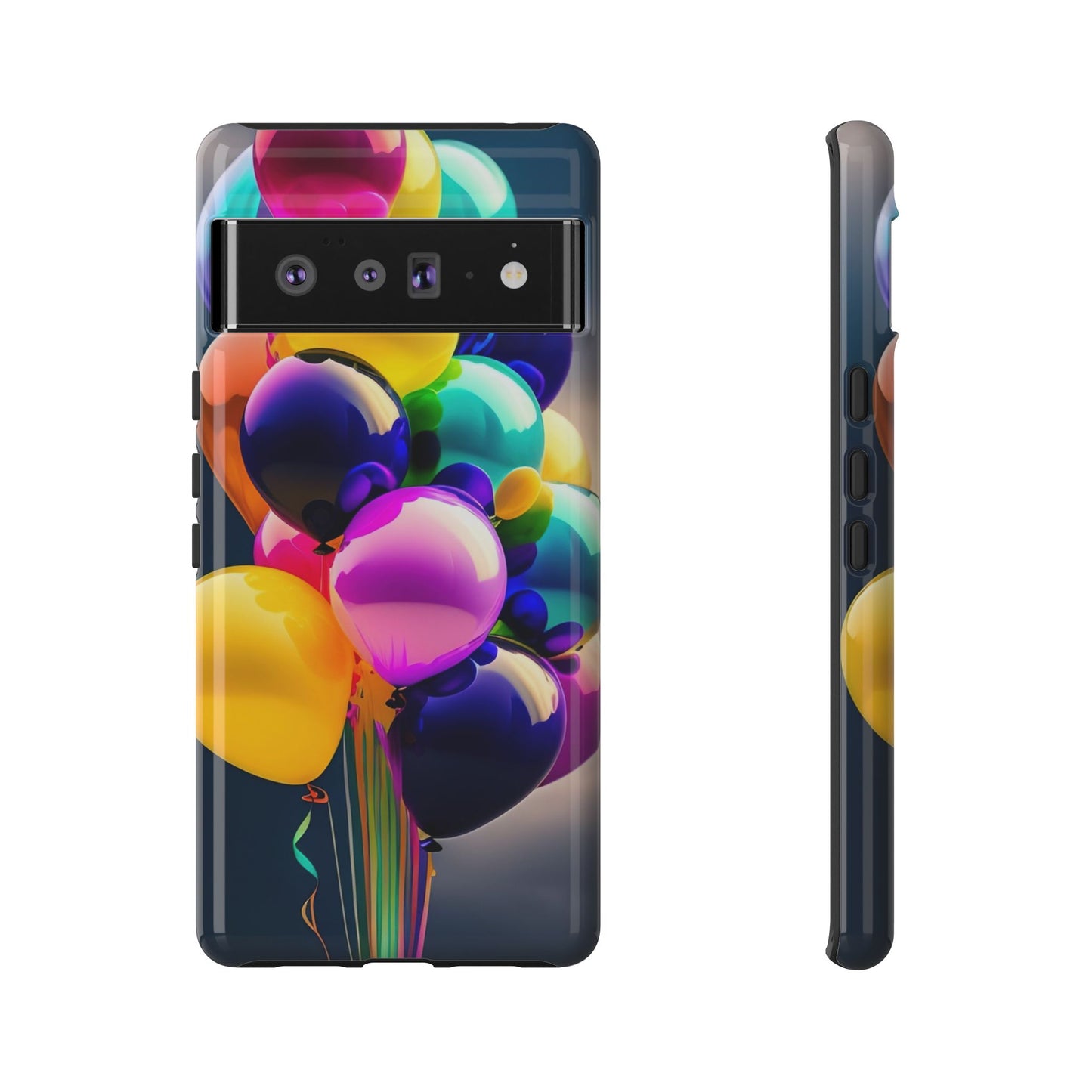 Colorful Balloon Tough Phone Case — Vibrant Party Balloons Protective Cover