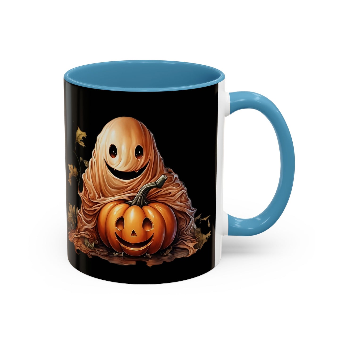 Halloween Ghost Pumpkin Coffee Mug, Spooky Drinkware, Fall Decor, Halloween Gift, Pumpkin Spice Lover's Mug