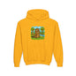 Cartoon Beaver Forest Scene Youth Hoodie | Woodland Animal Kids Sweatshirt