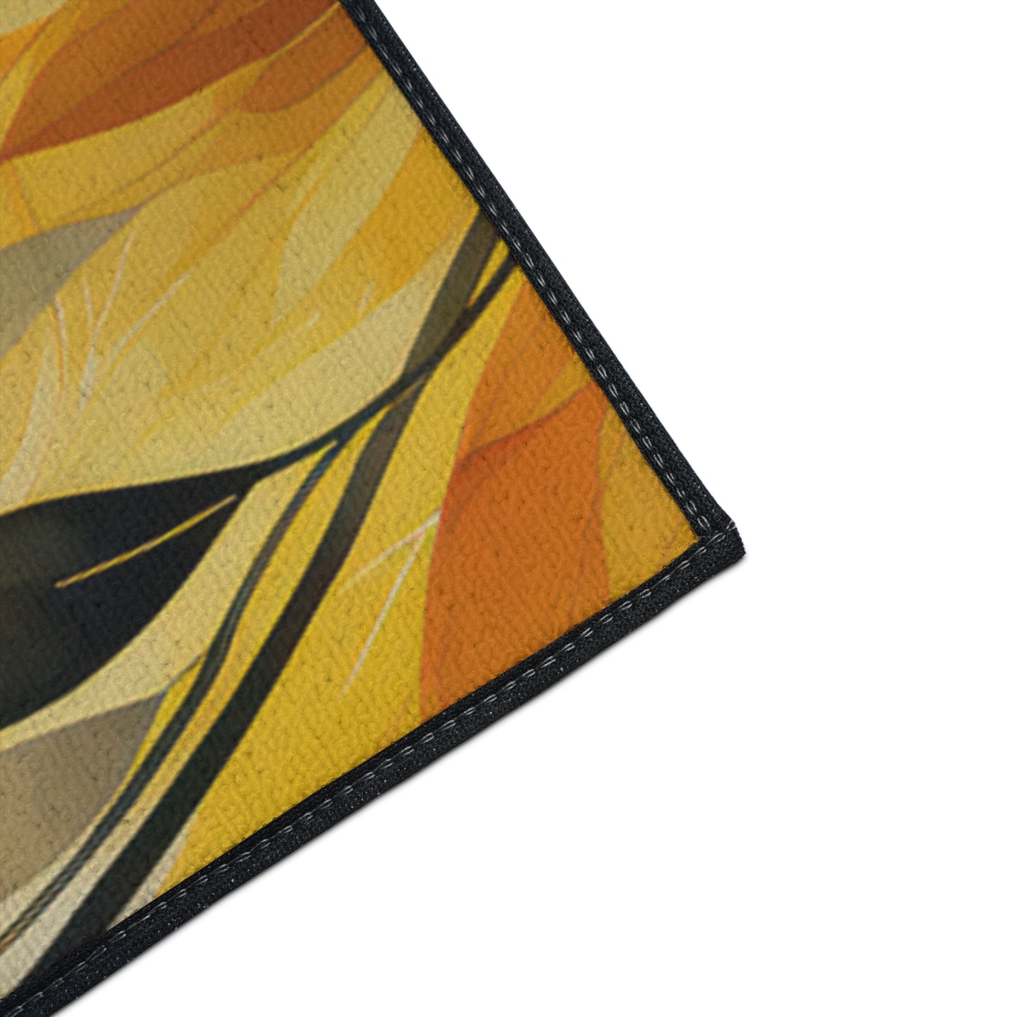 Autumn Breeze Heavy-Duty Floor Mat — Yellow Falling Leaves Entry Rug