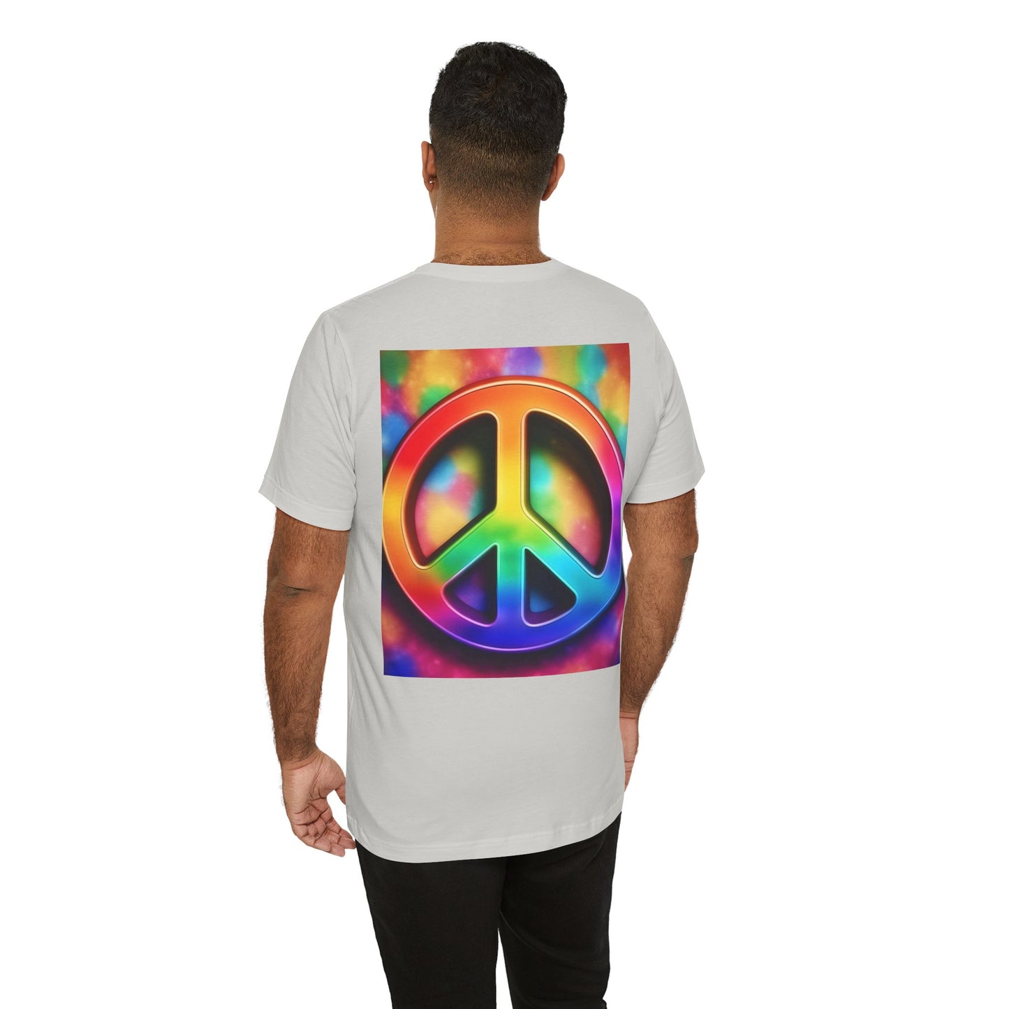 Peace Sign Tie-Dye Tee — Rainbow Hippie Peace Symbol T-Shirt