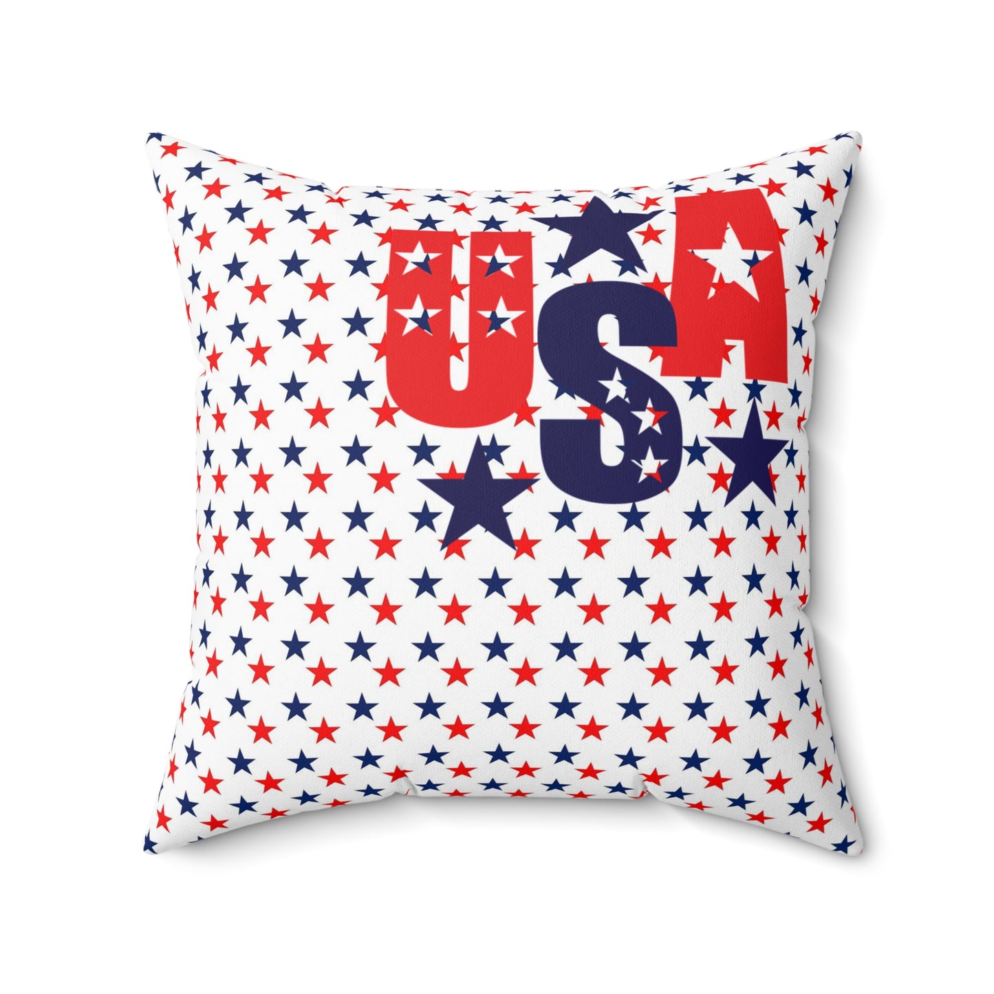 Patriotic USA Star Square Pillow, Throw Cushion, Home Decor, Independence Day Gift, Americana Style, USA Flag Decor