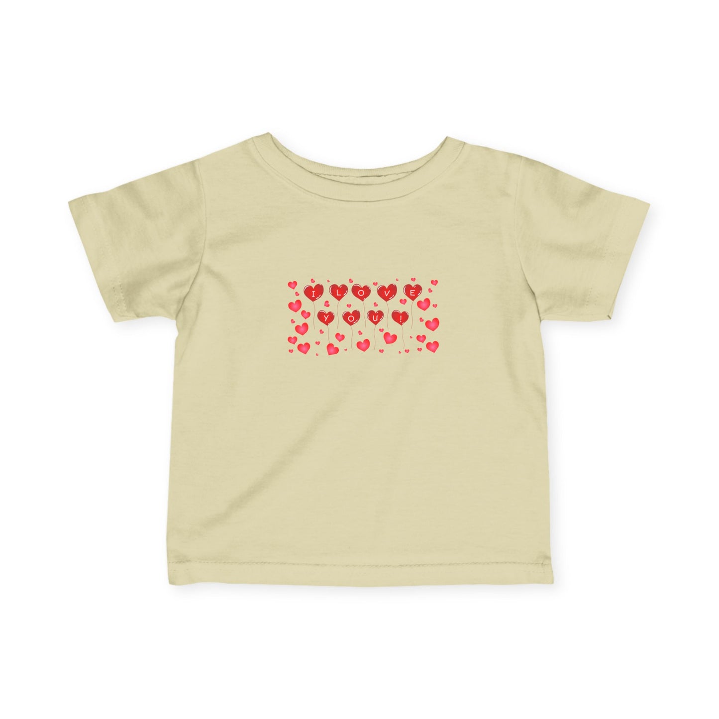 Infant Tee — Red Heart Pattern Baby Shirt (Valentine’s Day)