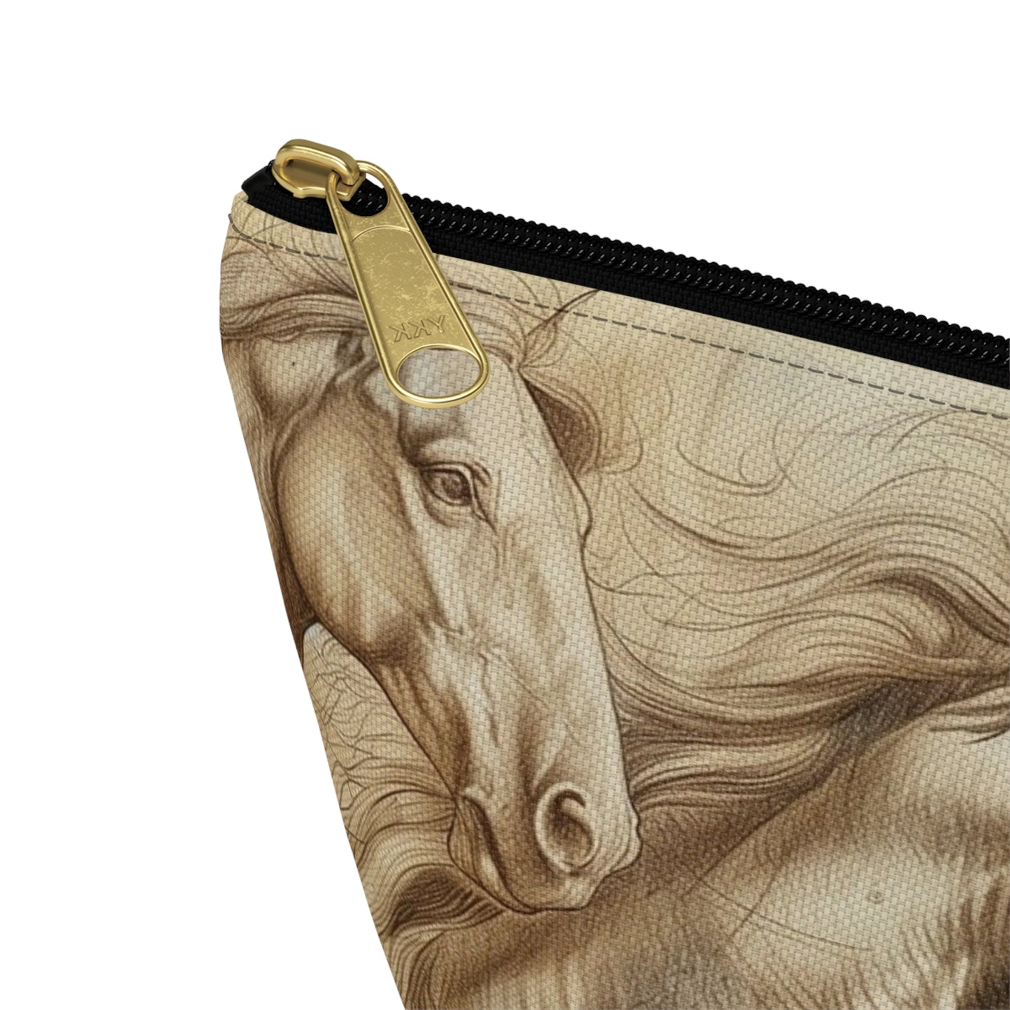 Horse Run Accessory Pouch — Equestrian Makeup & Travel T-Bottom Bag