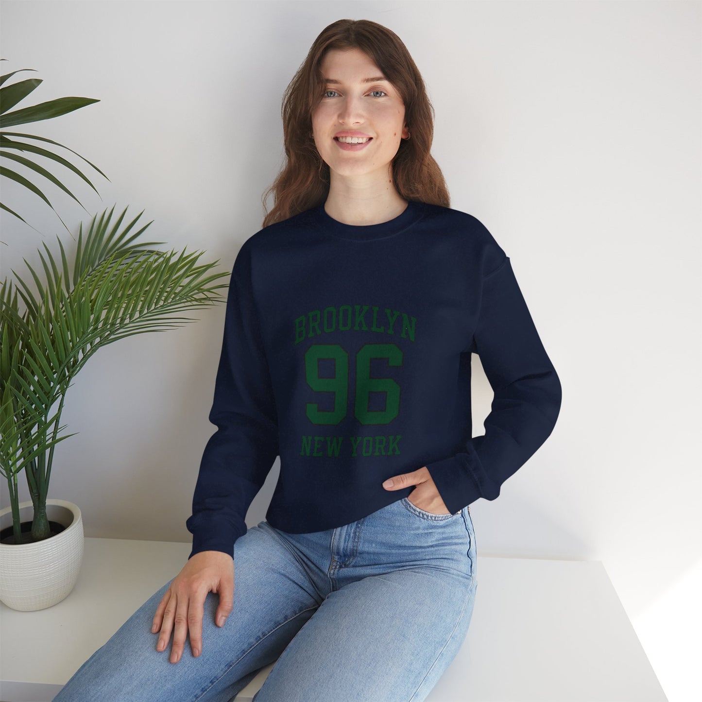 Crewneck Sweatshirt - Brooklyn 96 New York Vintage Athletic Pullover
