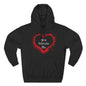 Heart Splash Hoodie — "Love Tolerate Me" Graphic Pullover