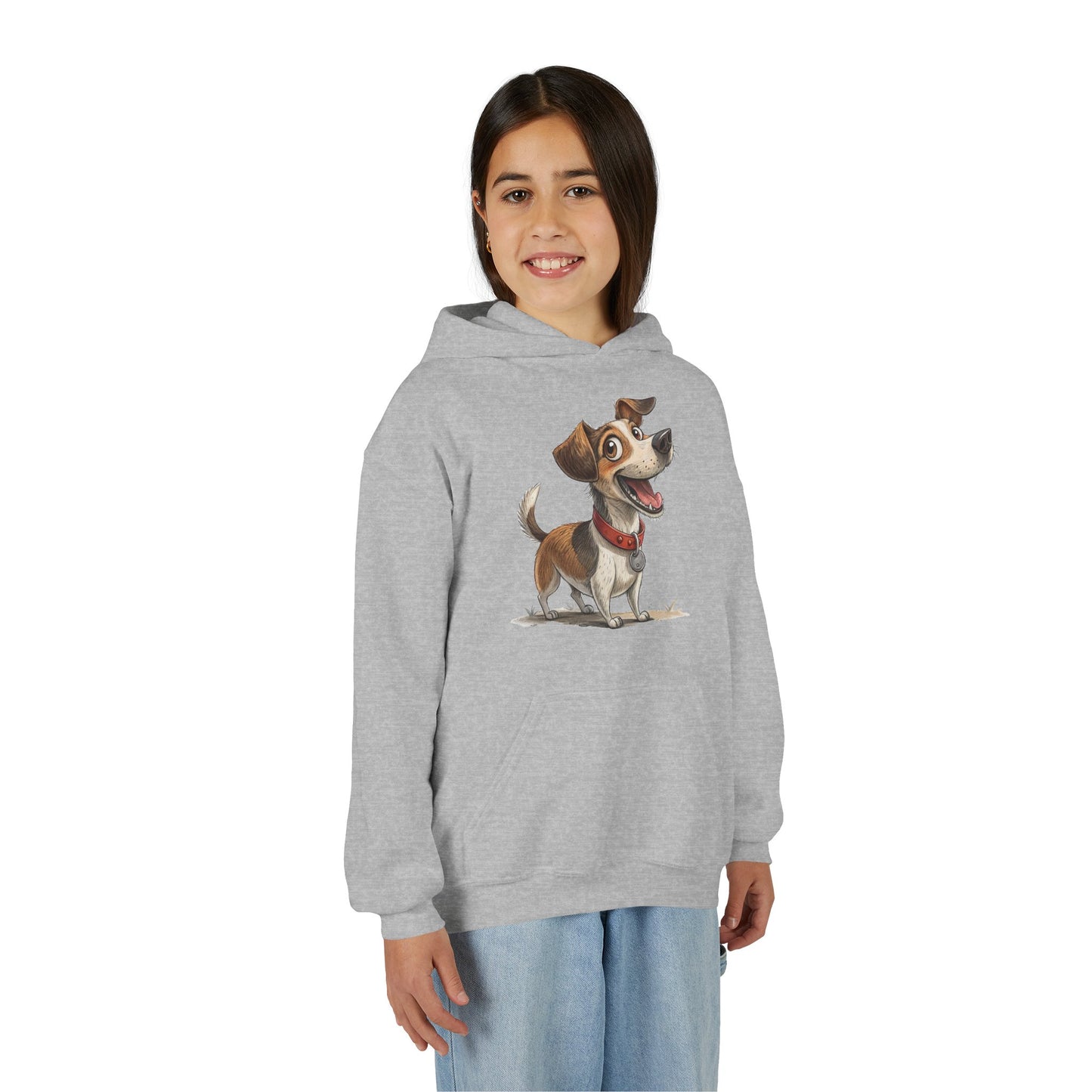 Kids Dog Hoodie – Cute Cartoon Jack Russell Puppy Sweatshirt (Custom Name Option)
