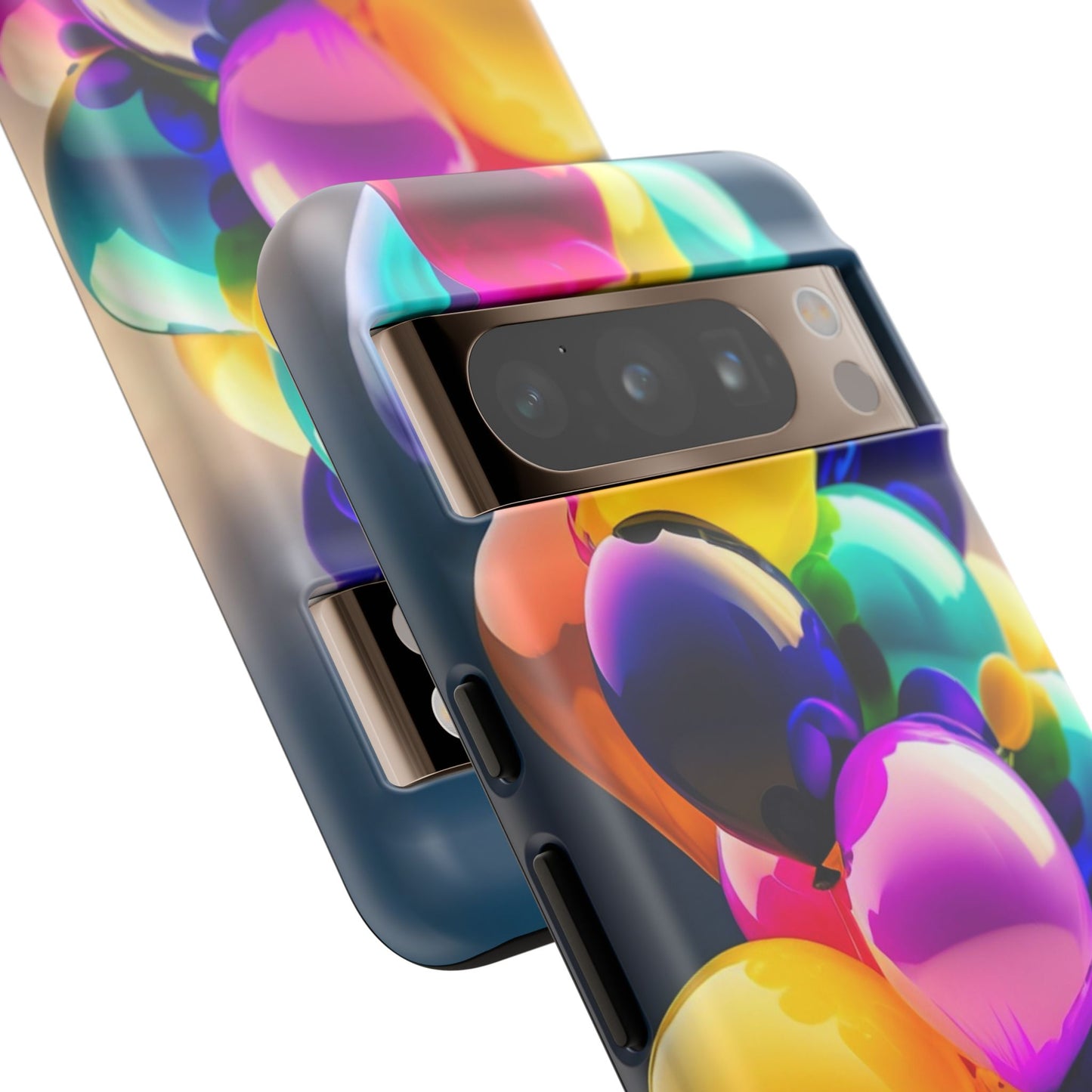 Colorful Balloon Tough Phone Case — Vibrant Party Balloons Protective Cover