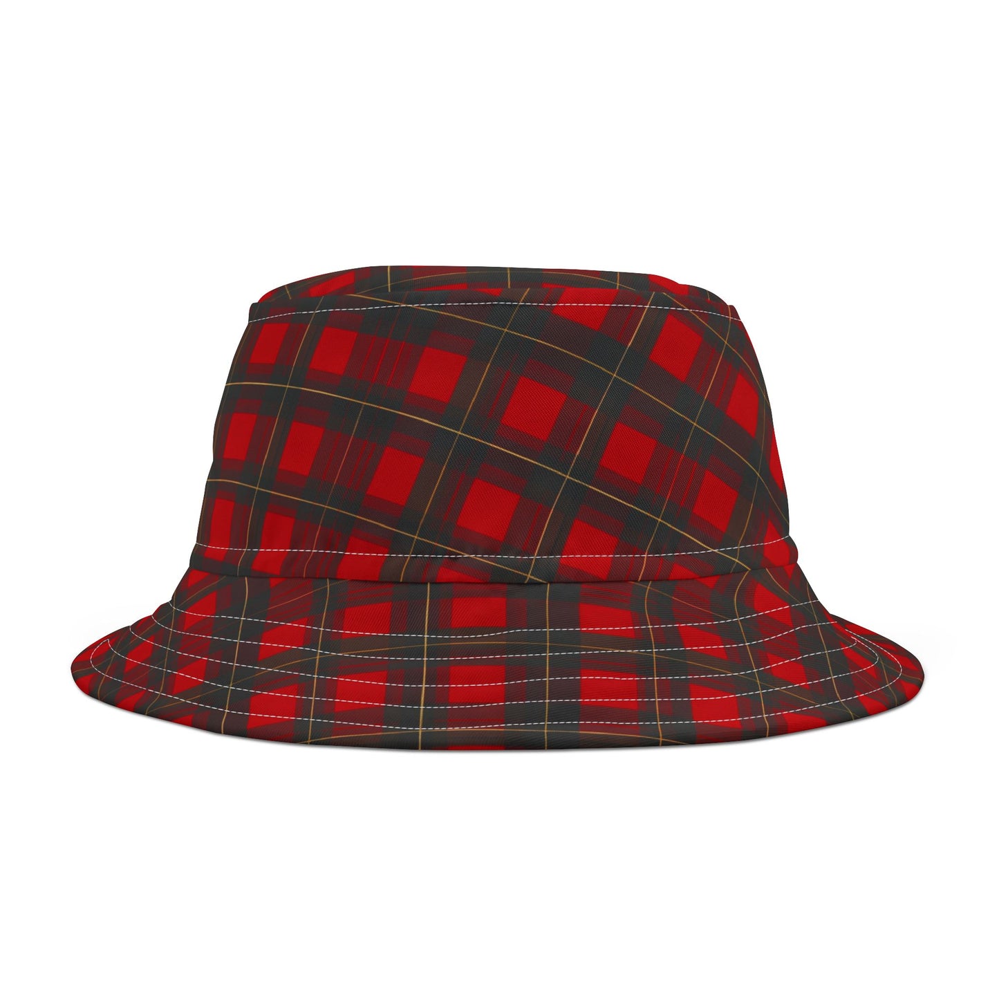 Red Plaid Bucket Hat - Classic Lumberjack Check