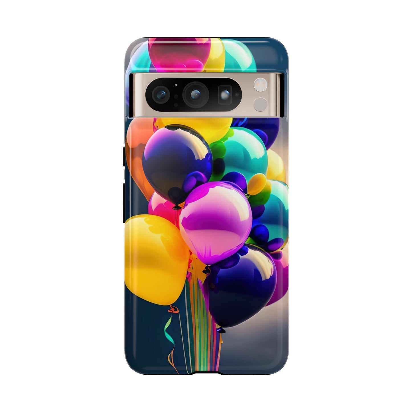 Colorful Balloon Tough Phone Case — Vibrant Party Balloons Protective Cover