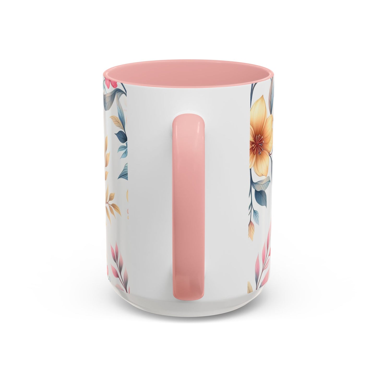 Floral Accent Coffee Mug - Perfect Gift for Tea Lovers, Home Decor, Kitchen Accessories, Mother's Day, Coffee Enthusiasts