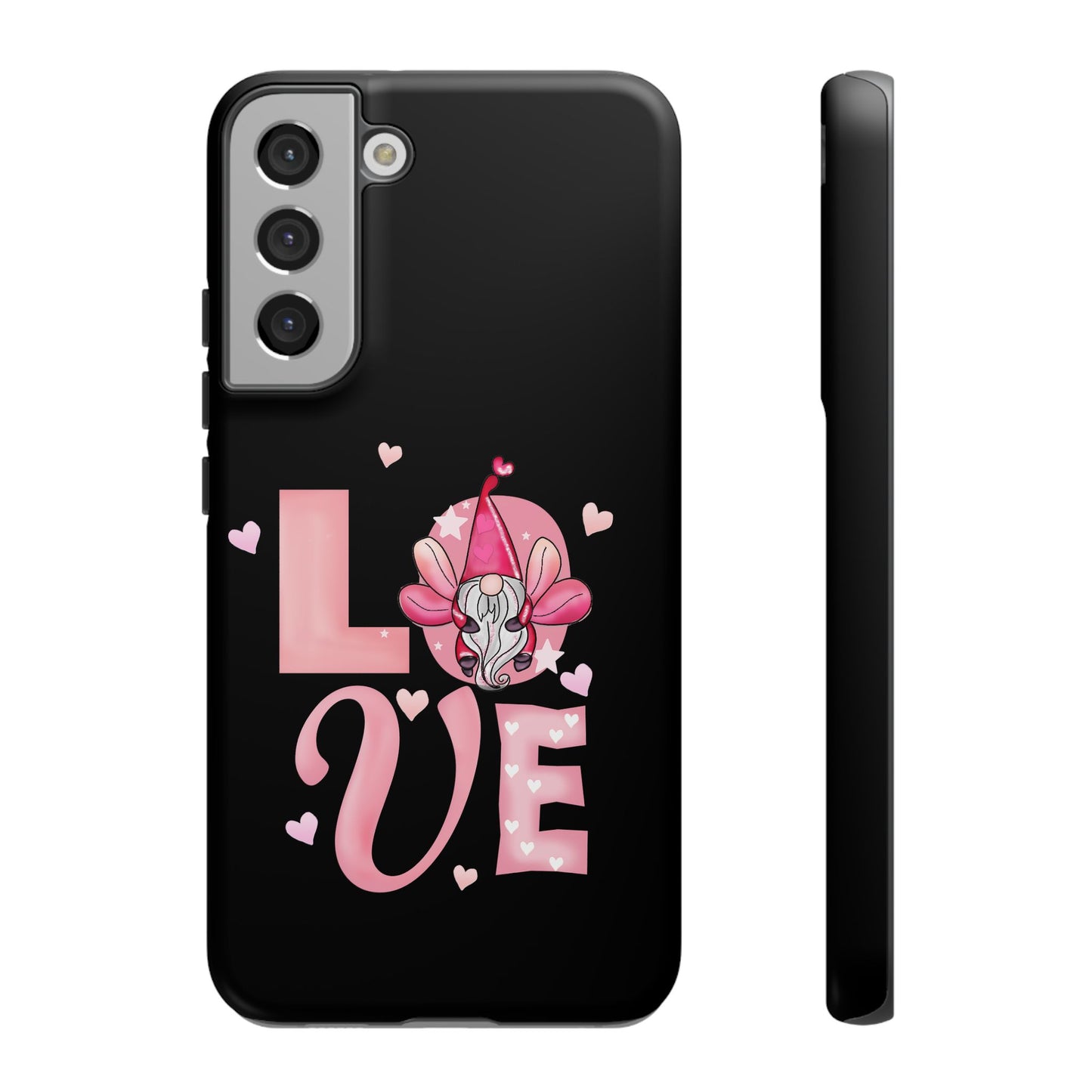Love Gnome Phone Case — Cute Pink Heart Valentines Protective Case