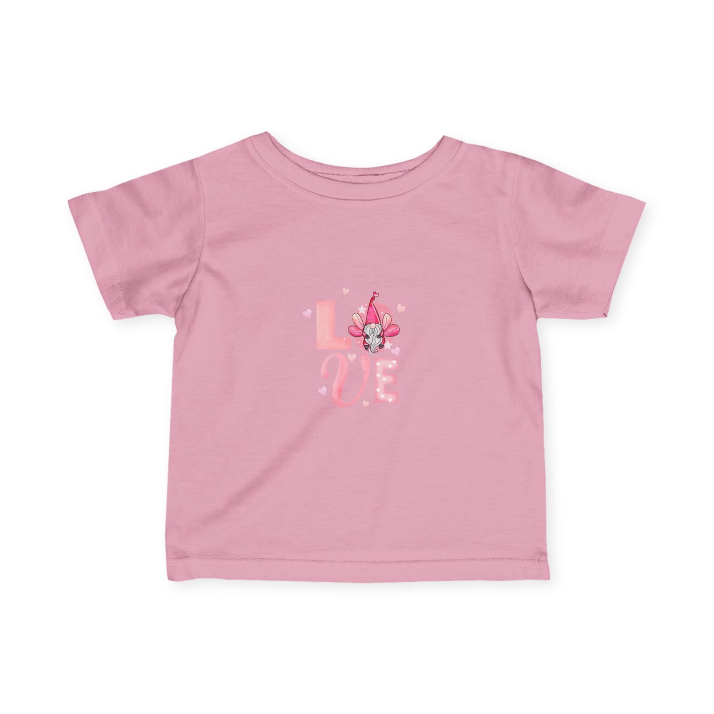Infant Tee — Pink Floral "LOVE" Baby T‑Shirt, Cute Newborn Gift for Valentine’s & Everyday