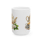 Elegant Tea-Themed Ceramic Mug, Perfect Gift for Tea Lovers, Home Decor, Mother's Day, Gift for Her, Cozy Mornings, Kitchenware
