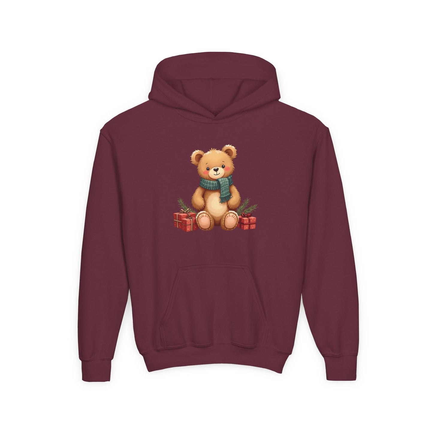 Kids Holiday Teddy Bear Hoodie – Cute Christmas Gift Sweatshirt