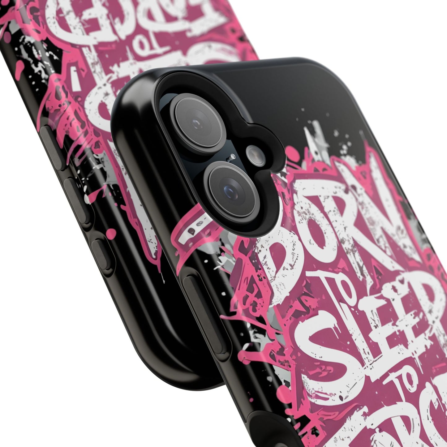 Phone Case — "Born to Sleep, Forced to Work" Impact-Resistant Magnetic Case