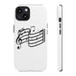 Musical Notes Phone Case — Black Treble Clef Music Staff Tough Case