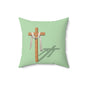 Inspirational Cross Pillow | Spun Polyester Square Cushion | Home Decor, Faith-Based Gift, Easter, Christian Art, Living Room Accent