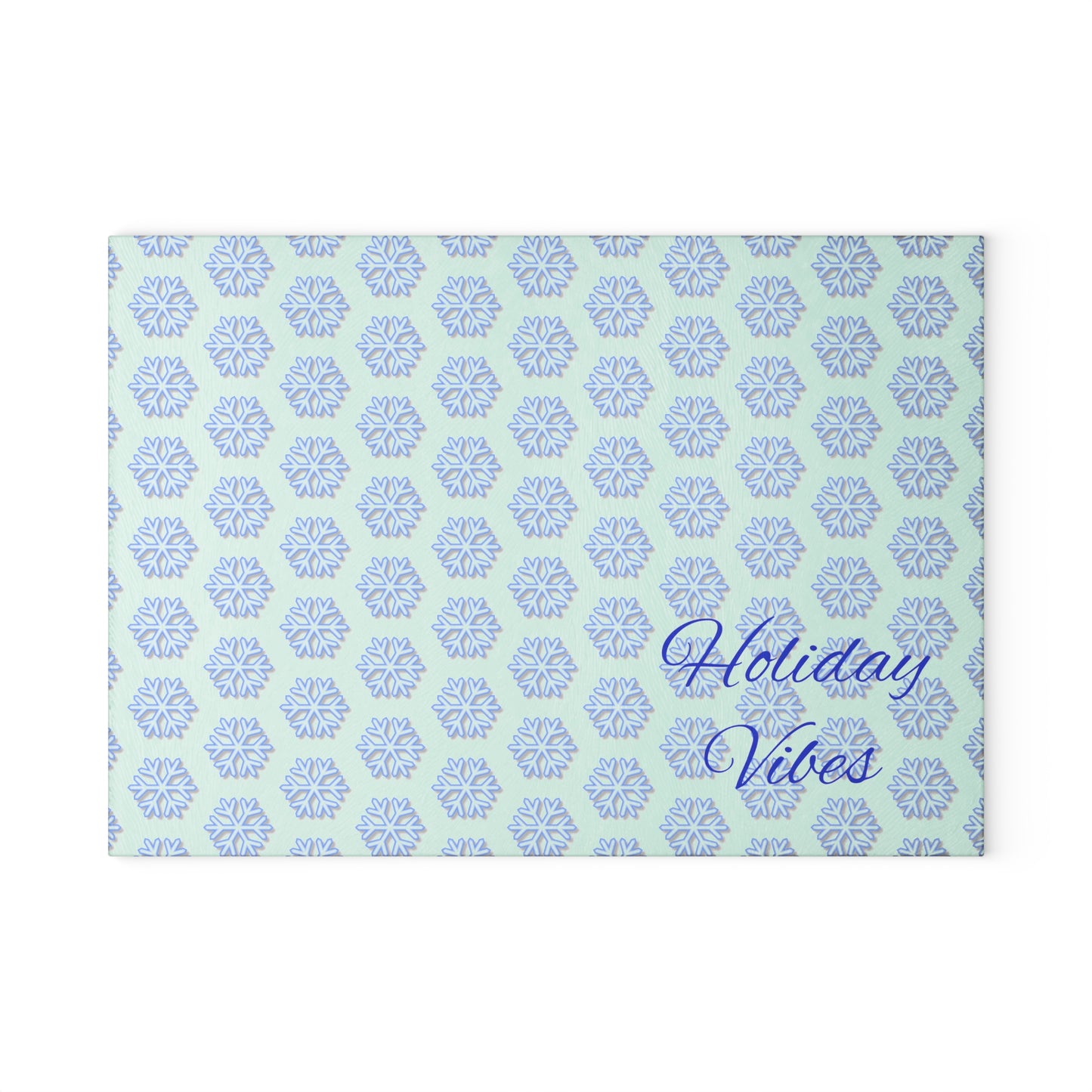 Holiday Vibes Glass Cutting Board | Festive Kitchen Decor, Holiday Gift, Home Cooking Accessory, Unique Culinary Gift, Seasonal Kitchenware