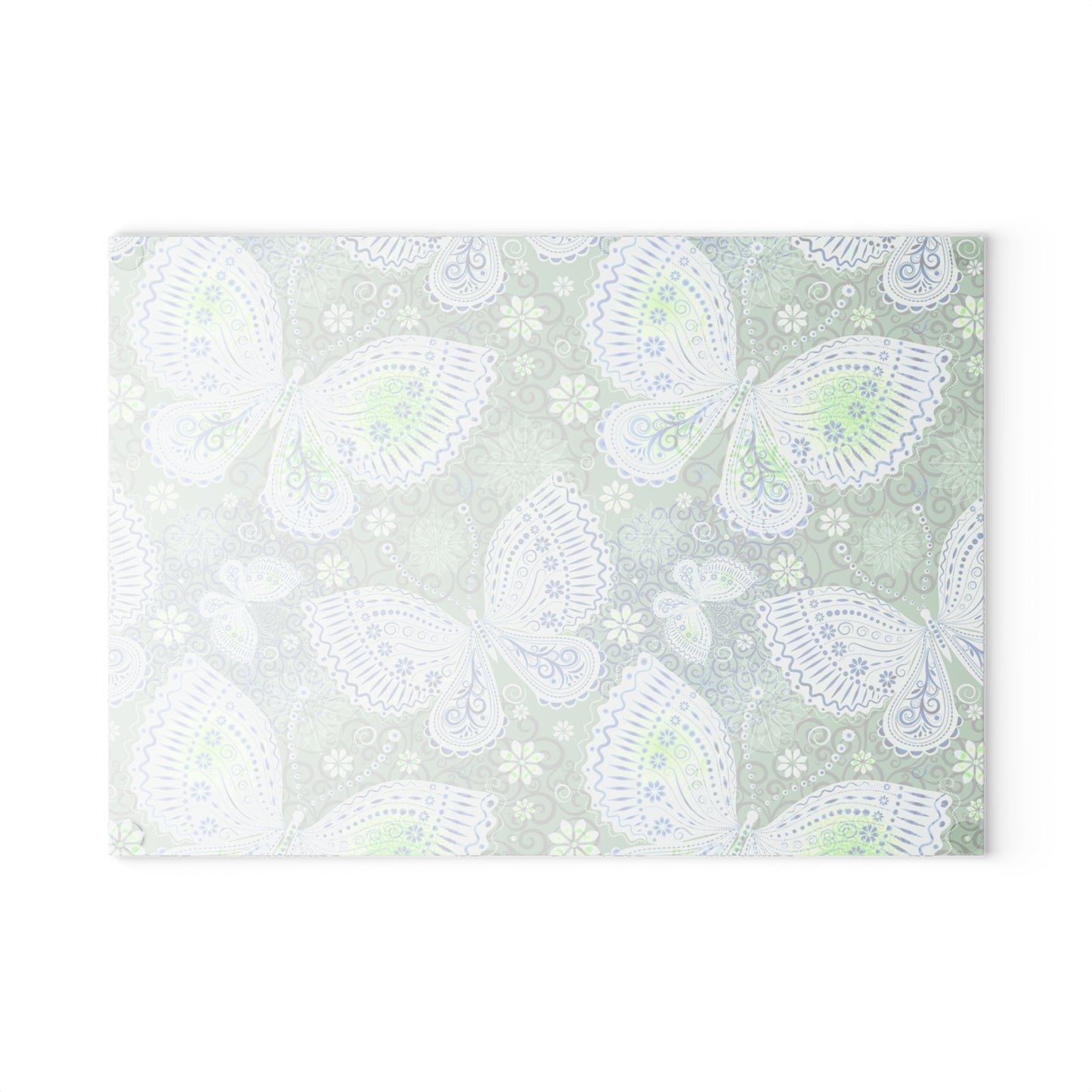 Butterfly Glass Cutting Board, Nature Decor, Kitchen Art, Gift for Foodies, Unique Serving Platter, Eco-Friendly Kitchenware