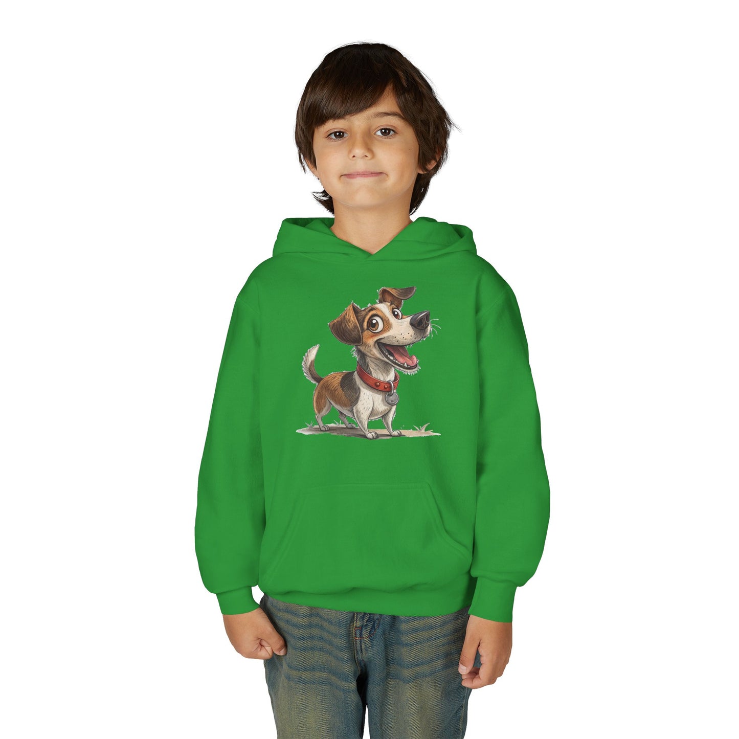 Kids Dog Hoodie – Cute Cartoon Jack Russell Puppy Sweatshirt (Custom Name Option)