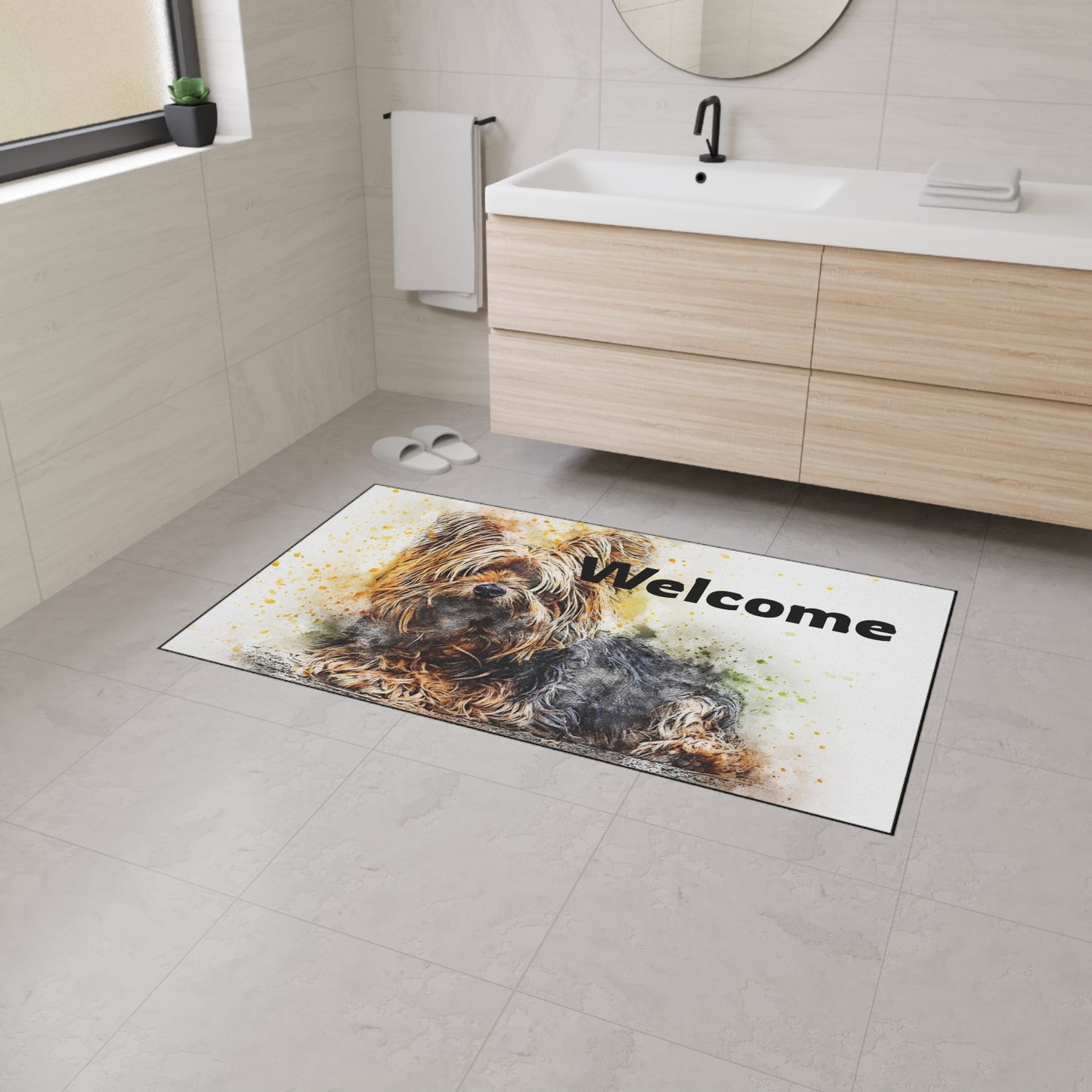 Yorkshire Terrier Welcome Floor Mat — Heavy Duty Non-Slip Doormat