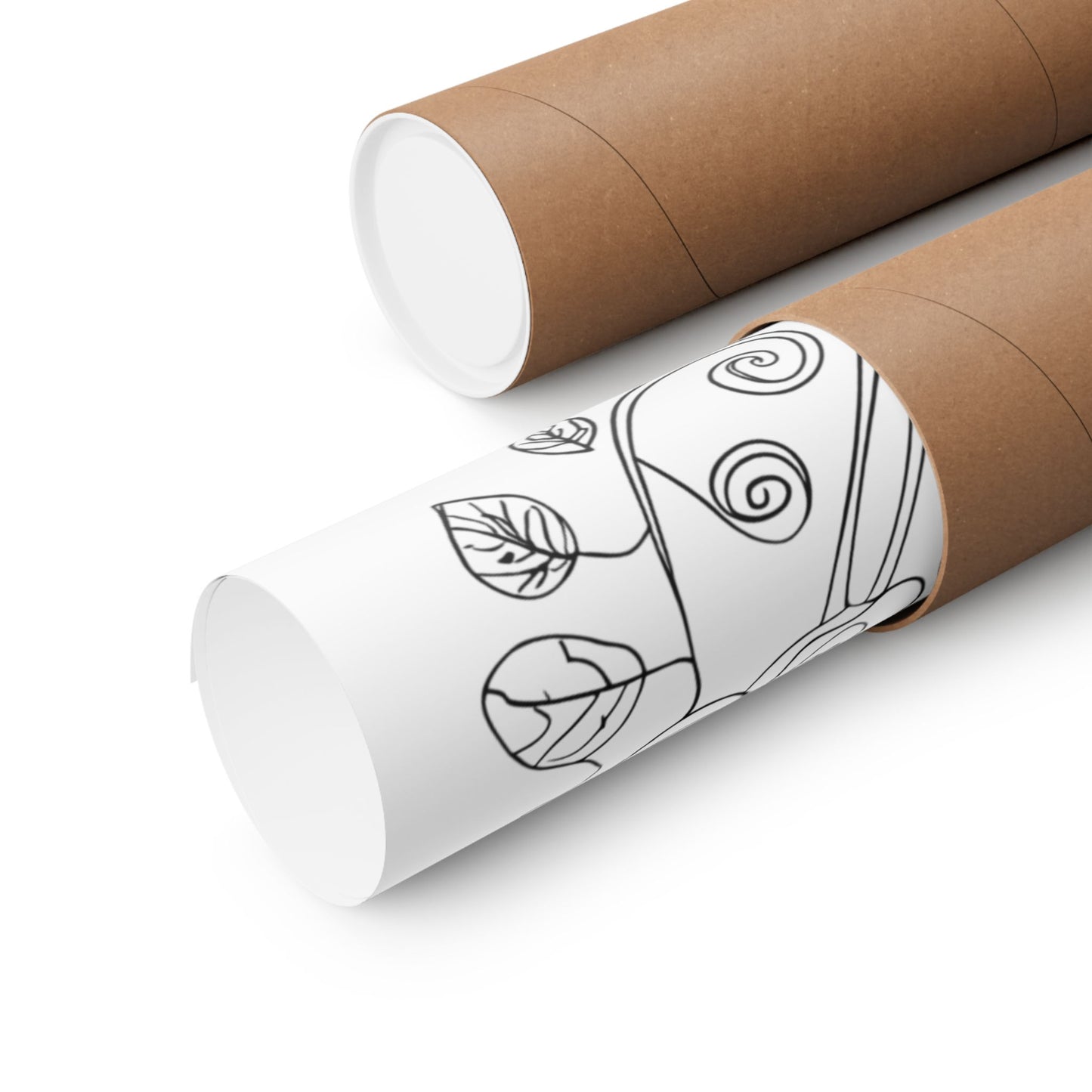 Floral Line Art Poster — Black & White Daisy Bouquet Matte Print - DIY