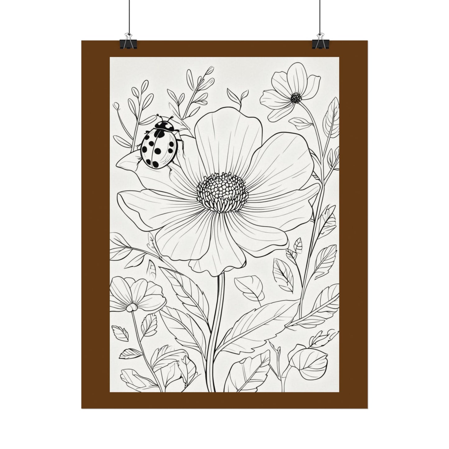 COLOR IT YOURSELF  Line Art Poster — Textured Matte Print