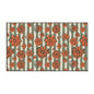 Retro Floral Heavy-Duty Floor Mat — Orange Daisy Entry Rug