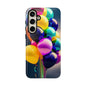 Colorful Balloon Tough Phone Case — Vibrant Party Balloons Protective Cover