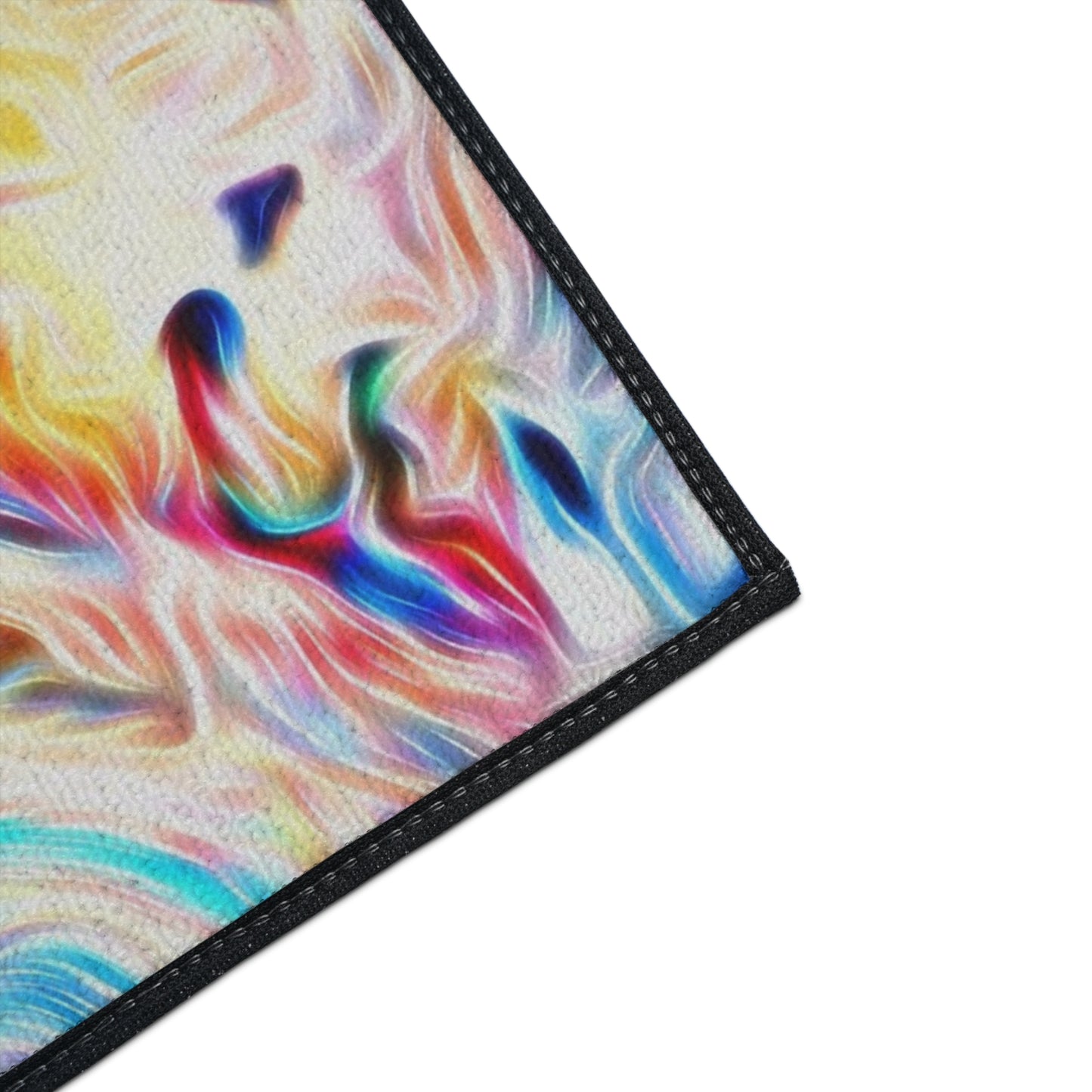 Abstract Swirl Heavy-Duty Floor Mat — Vibrant Colorful Entryway Rug