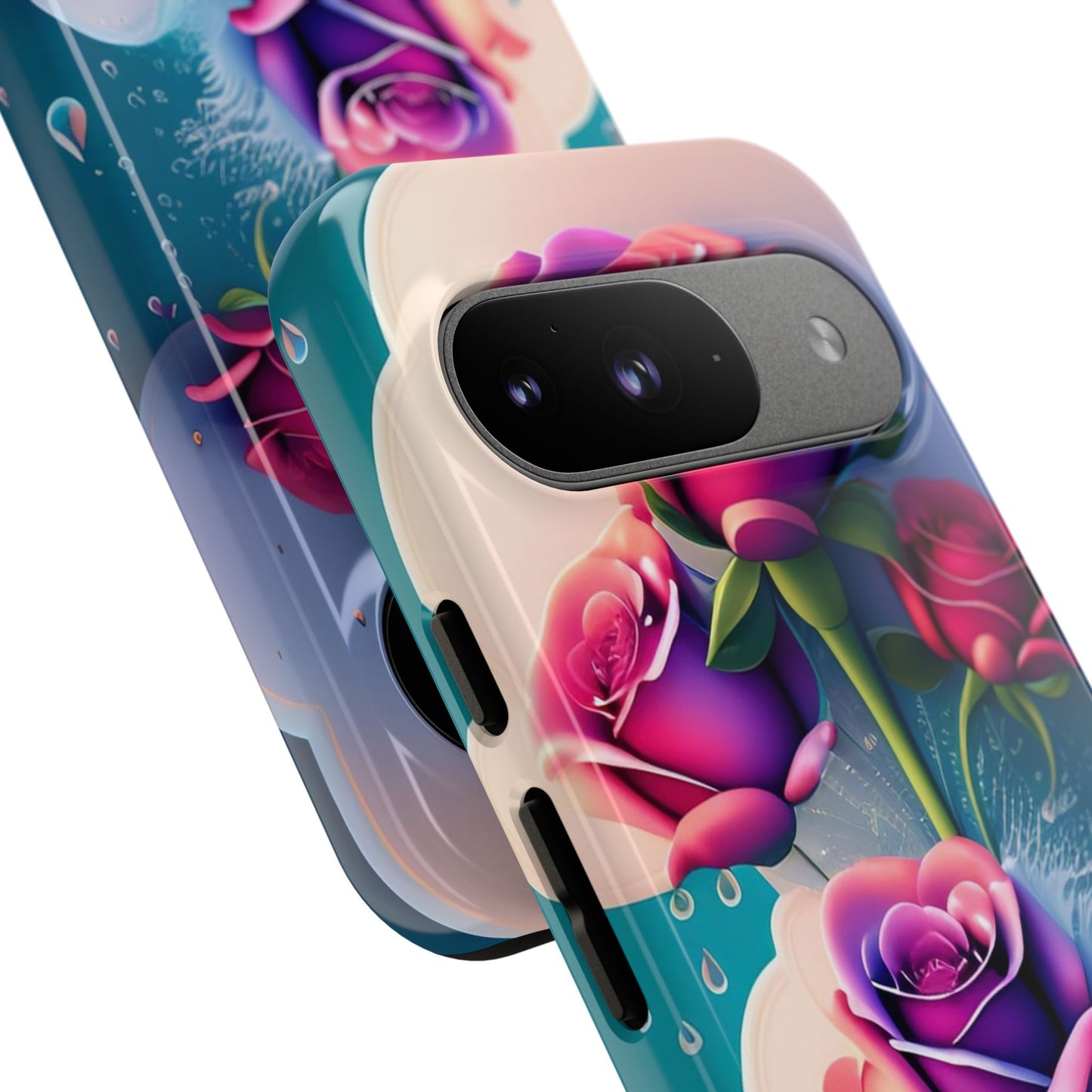 Floral Dream Tough Phone Case — Rose Bouquet Clouds Design