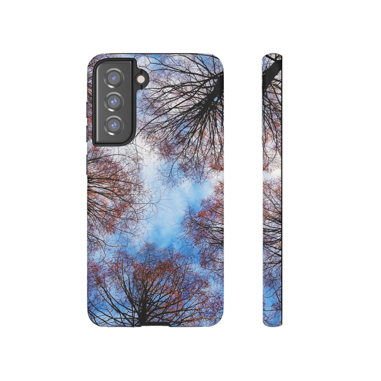 Skyward Trees Phone Case — Nature Forest Canopy Protective Tough Case
