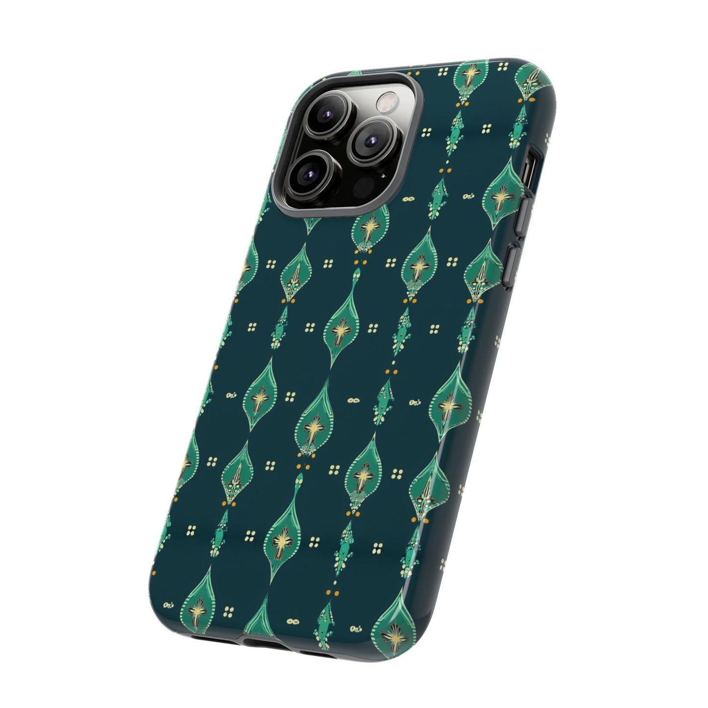 Emerald Boho Teardrop Phone Case