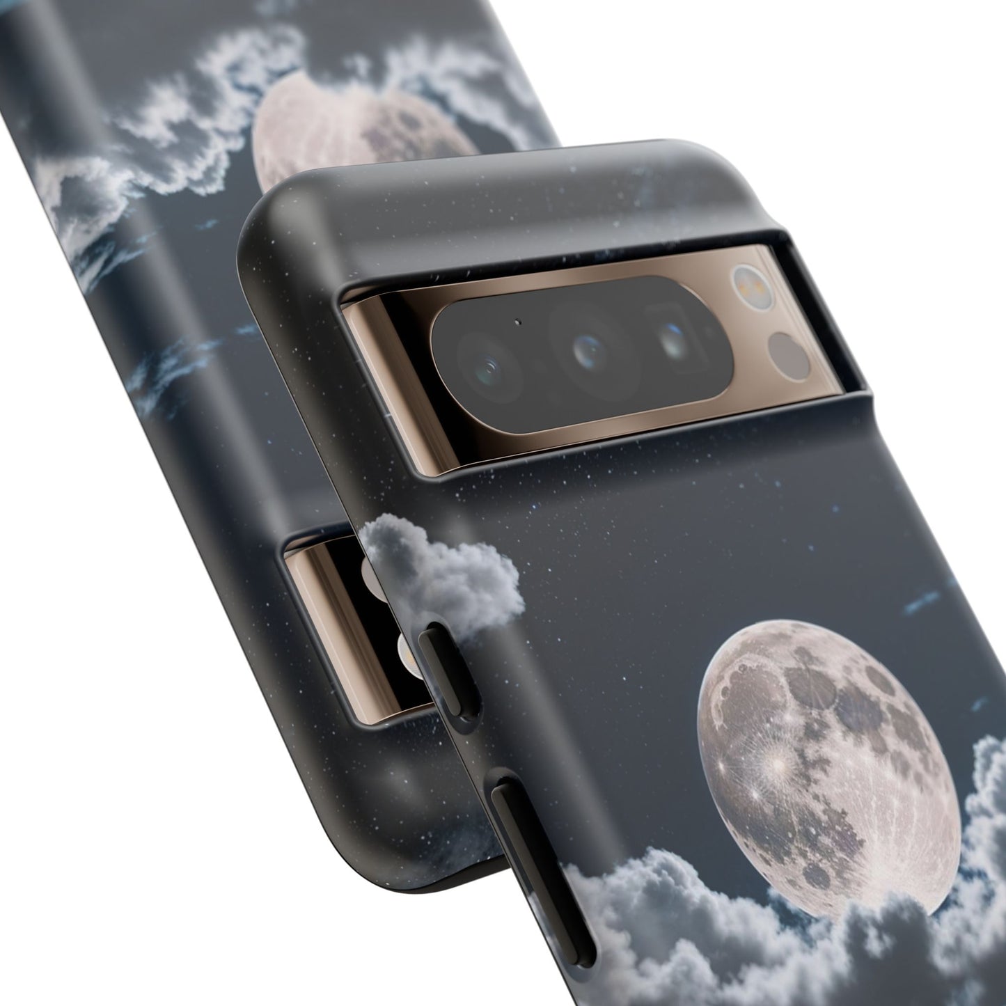 Moonlit Reflection Phone Case — Night Sky Moon & Clouds Tough Case