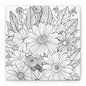 COLOR IT YOURSELF Floral Doodle Canvas Art — Black & White Bouquet Stretched Canvas