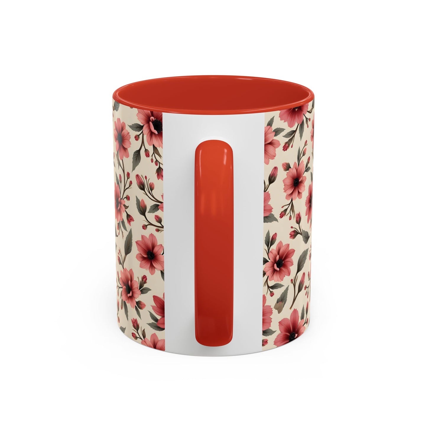 Floral Accent Coffee Mug, Cute Gift for Her, Coffee Lover's Mug, Mother's Day Gift, Housewarming Tea Mug