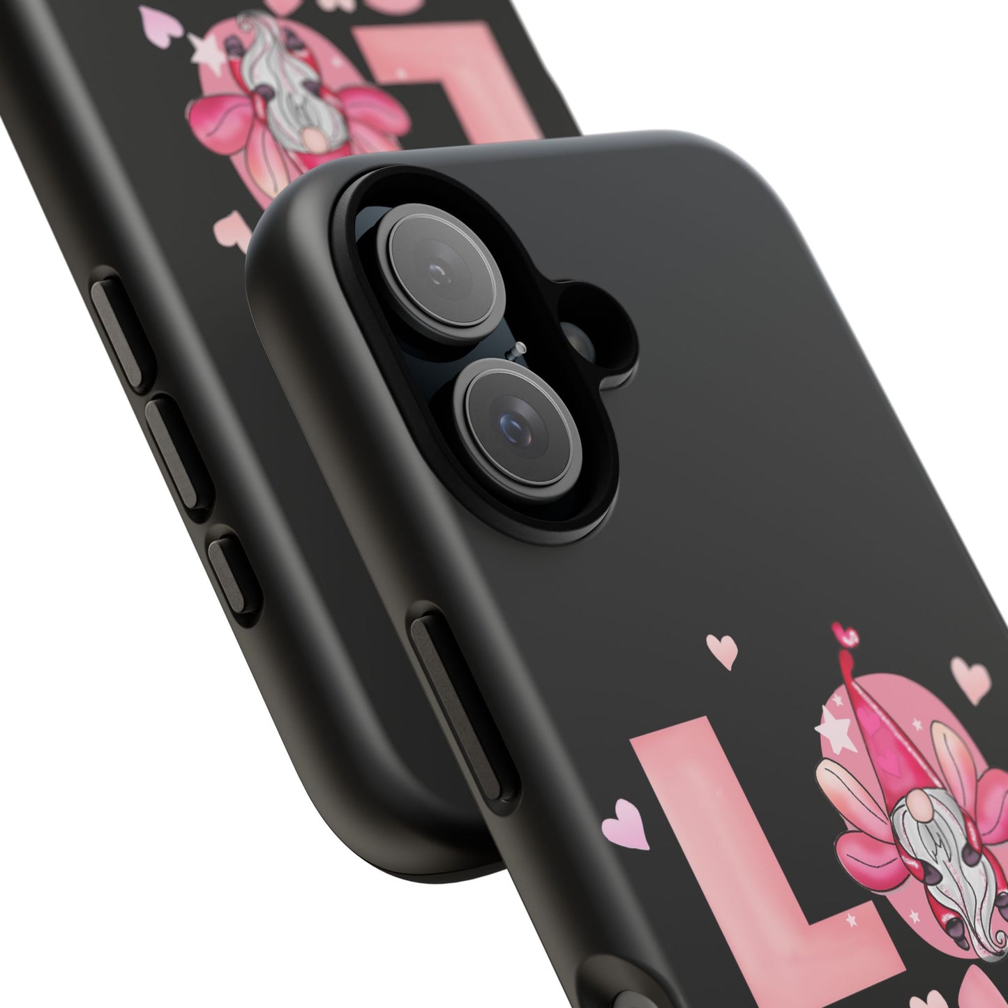 Love Gnome Phone Case — Cute Pink Heart Valentines Protective Case