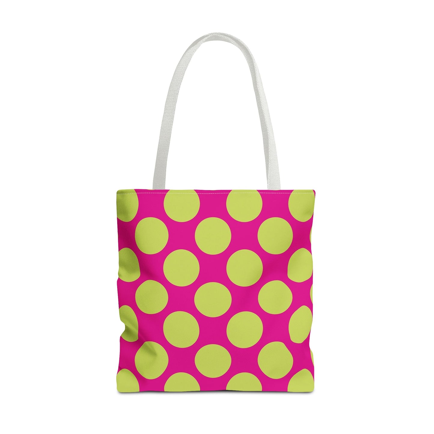 Vibrant Polka Dot Tote Bag, Colorful Shopping Bag, Eco-Friendly Tote
