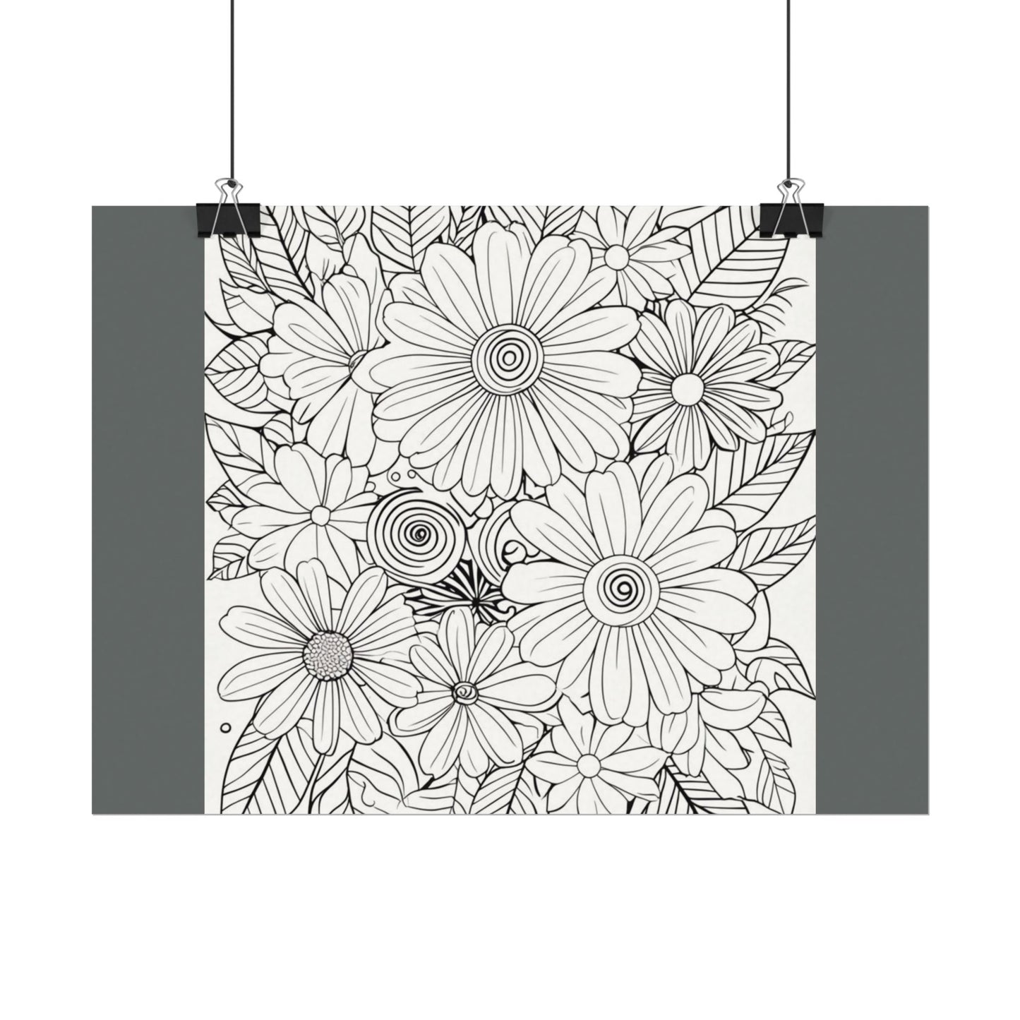 COLOR IT YOURSELF  Line Art Poster — Textured Matte Print