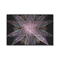 Mandala Star Heavy-Duty Floor Mat — Abstract Pink & Teal Fractal Entrance Rug