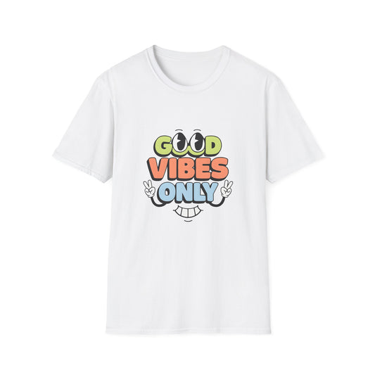 Good Vibes Only T-Shirt — Retro Smiley Graphic Tee