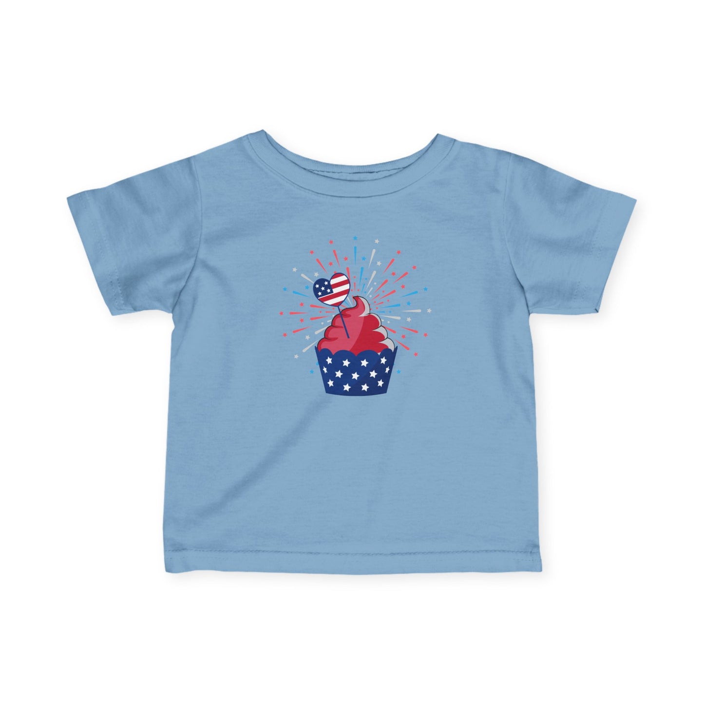 Patriotic Infant Tee with Cupcake Design, Baby Independence Day Outfit, 4th of July Celebration Shirt, Cute Toddler Tee, Summer Party [...]