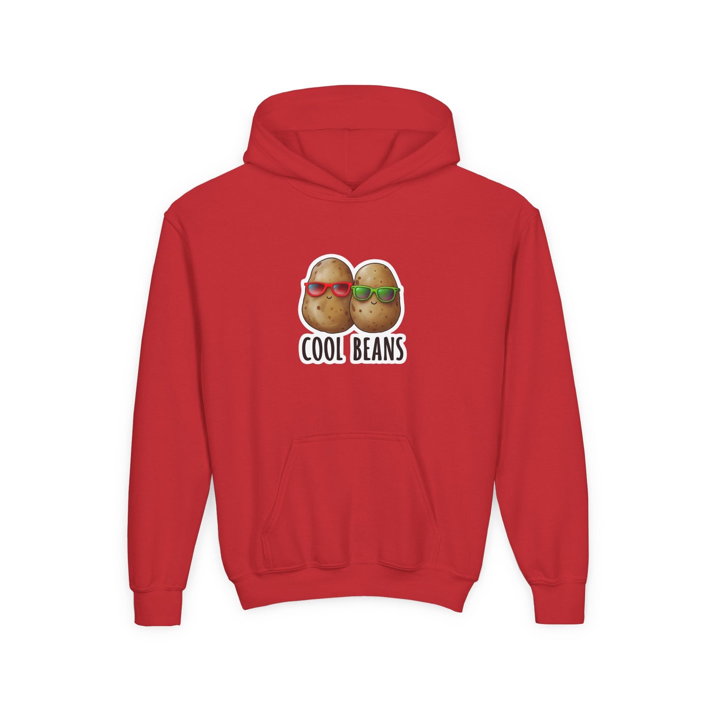 Youth 'Cool Beans' Hoodie – Cute Kids Graphic Sweatshirt with Sunglasses Potato Design