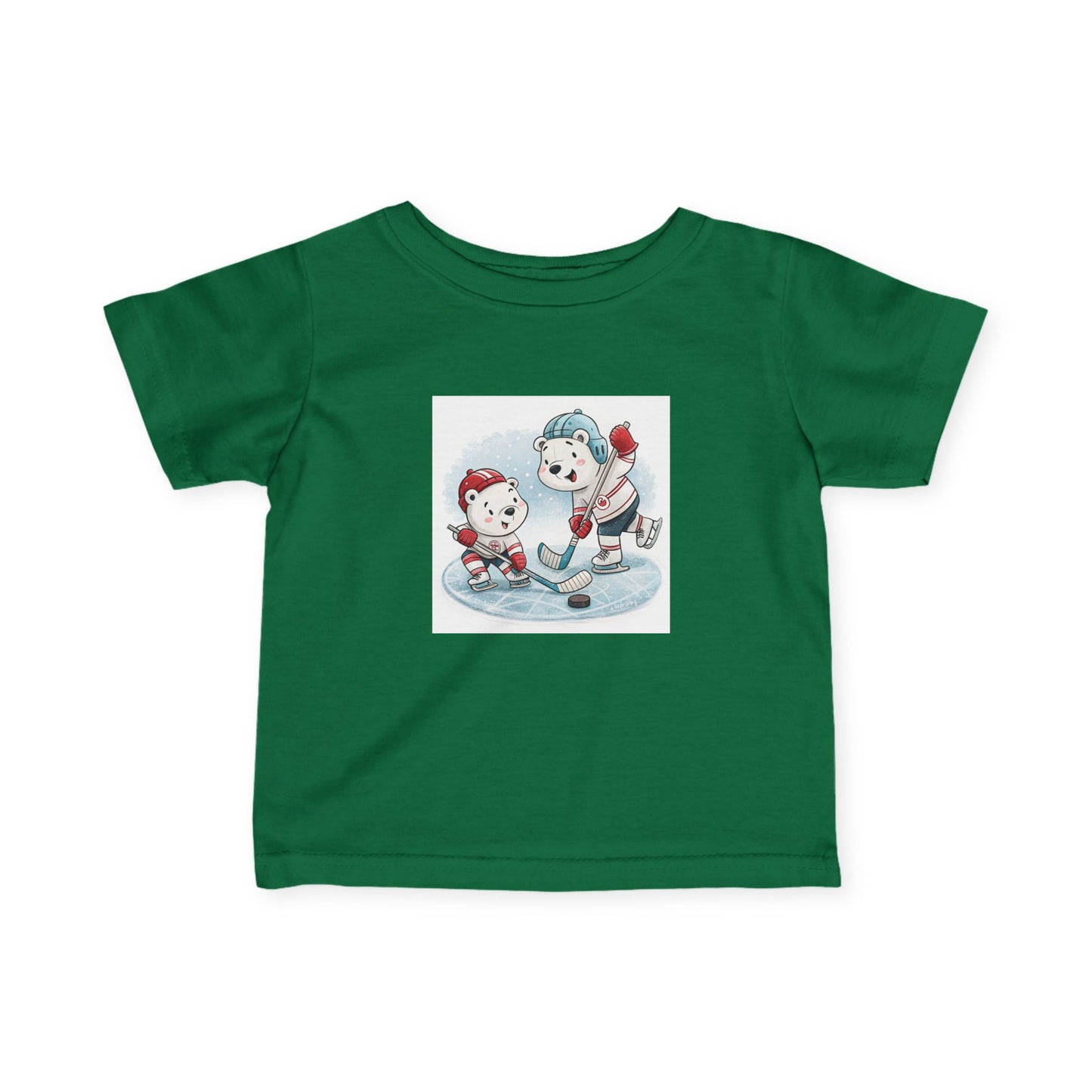Infant Tee — Cute Ice Hockey Polar Bears Baby Shirt
