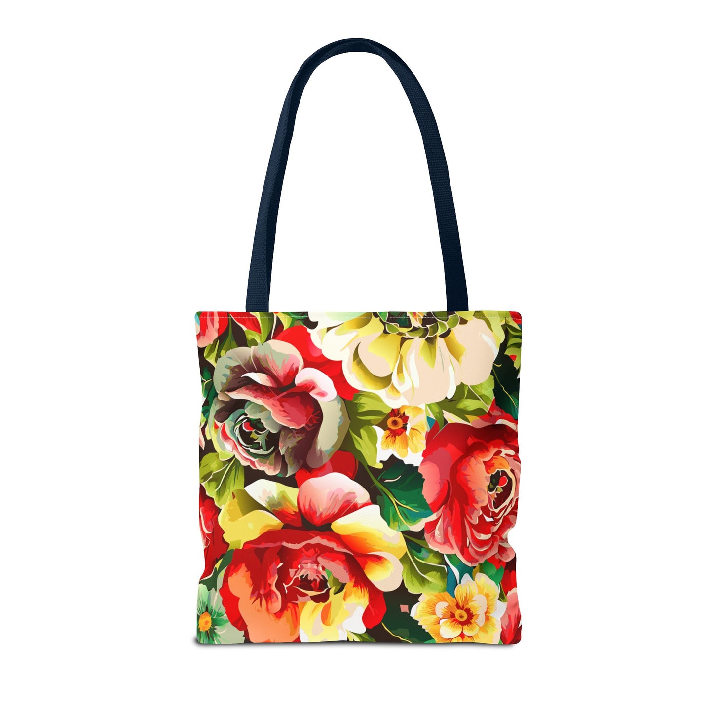 Floral Print Tote Bag - Colorful Reusable Shopping Bag Picnic Essential