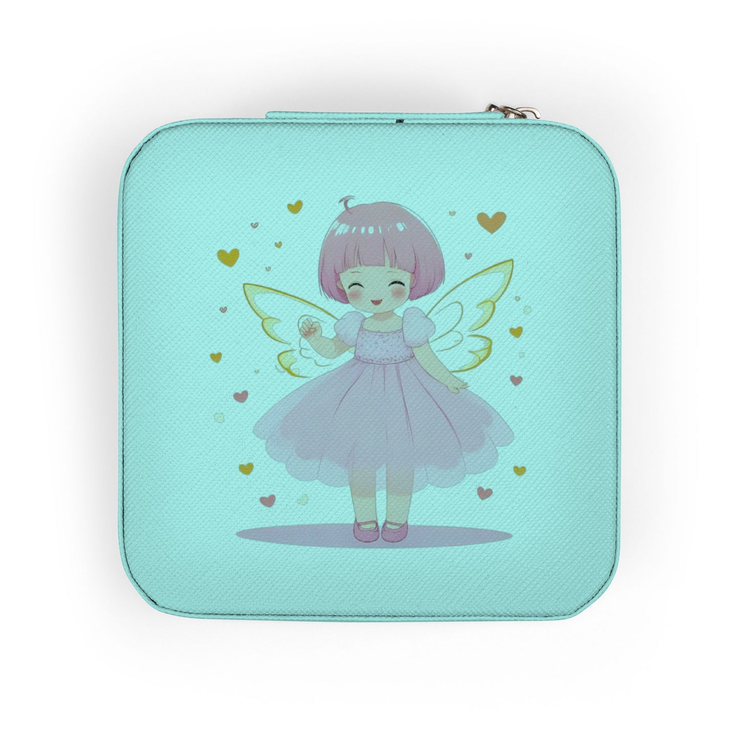 Pink Fairy Jewelry Travel Case — Compact Organizer for Rings, Earrings & Necklaces